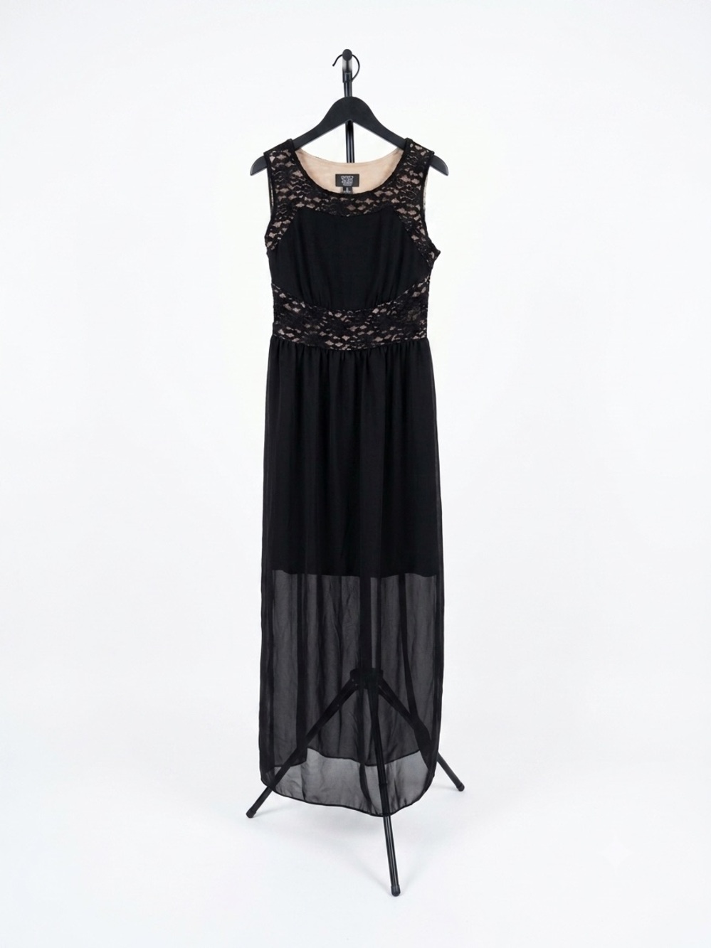 Enfocus Studio Black Lace
Chiffon Maxi Dress